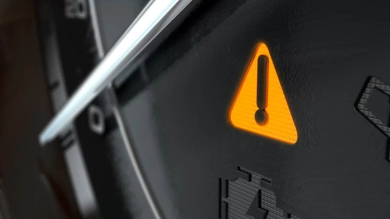 Triangle With Exclamation Point On Dashboard Mean